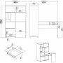 Function Plus Schreibtisch 135,2 x 100,2 x 153 cm - Wei/Eiche