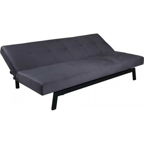 Schlafsofa aus dunkelgrauem Samt + Mbelfe