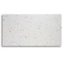 Terrazzo Couchtisch 110x60 cm - Bianco Terrazzo & AIR Fu aus schwarzem Metall