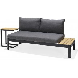 Portals Lounge Gruppe 3 - Schwarz/Teak