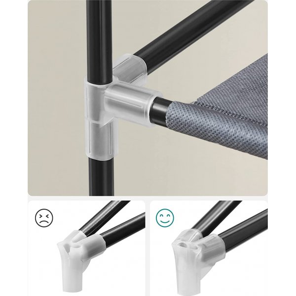 Kaspian Schuhregal 58 cm - Grau