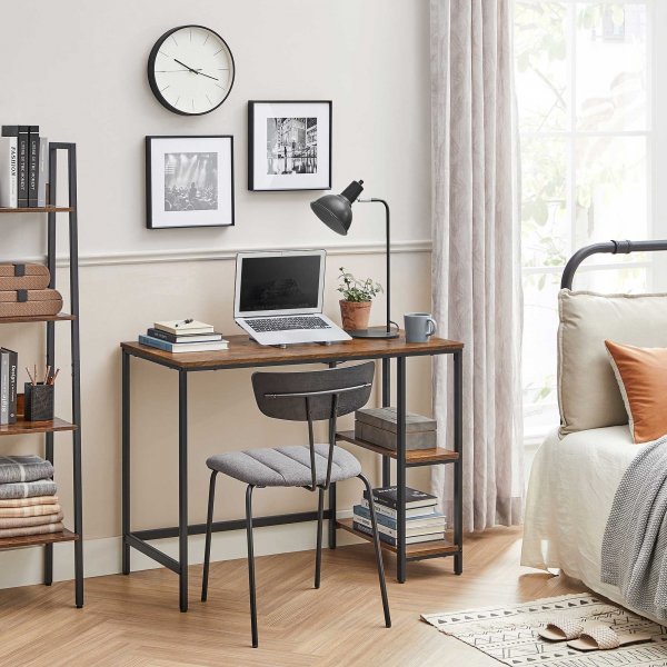 Osman Schreibtisch 120 x 60 cm - Braun/Schwarz