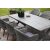 Oxford-Speisegruppe im Freien; grauer Tisch 220 cm inkl. 6 Valetta Sessel graues Kunstrattan
