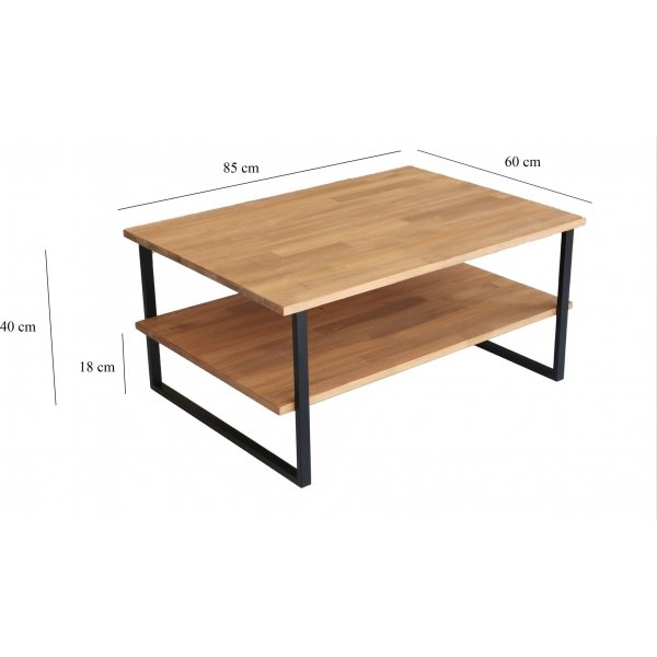 Neta Couchtisch 85 x 60 cm - Eiche