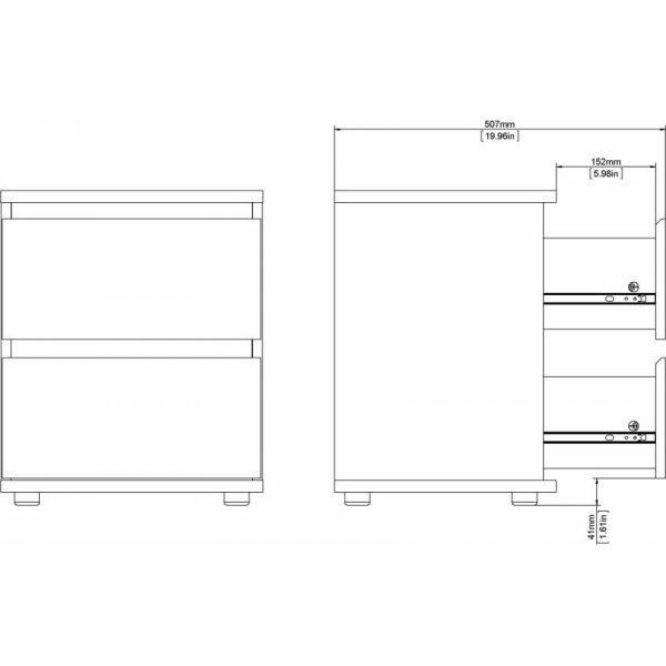 Nova Nachttisch - Eiche Nova Nachttisch - Eiche