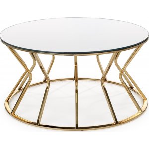 Afina Couchtisch 90 cm - Gold/Spiegelglas