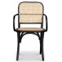 Malmby Gestellstuhl Bugholz schwarz/Rattan + Mbelfe