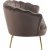 Kingsley 2-Sitzer-Sofa in Samt - Braun / Messing + Mbelpflegeset fr Textilien