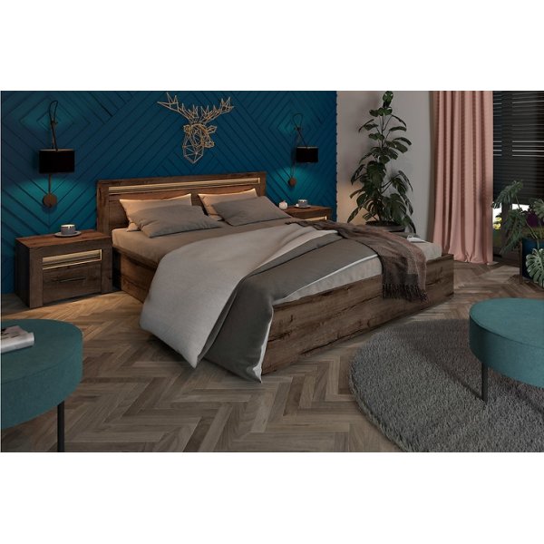 Baylar Nachttisch - Dunkle Eiche Baylar Nachttisch - Dunkle Eiche