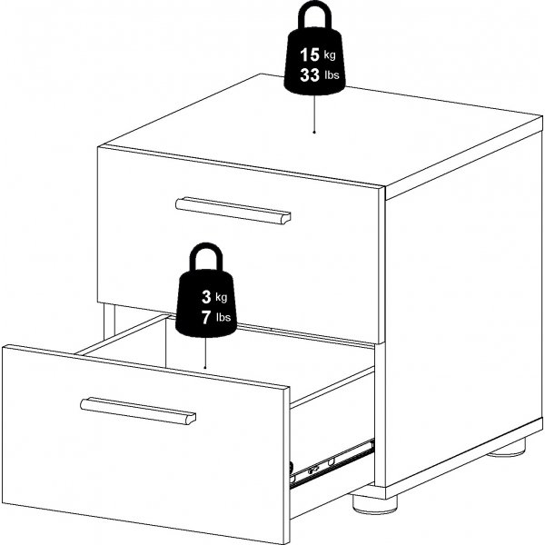 Pepe Nachttisch - Eiche