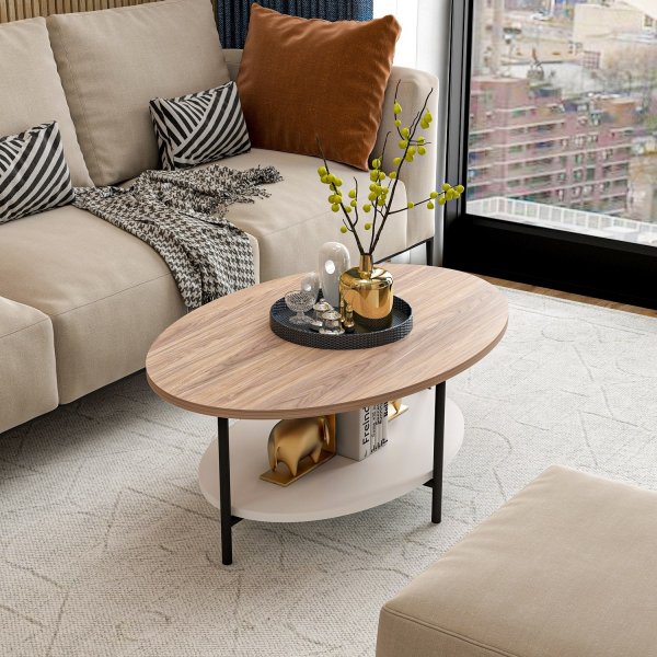 Eli\\\'s Couchtisch 90 x 60 cm - Eiche/wei