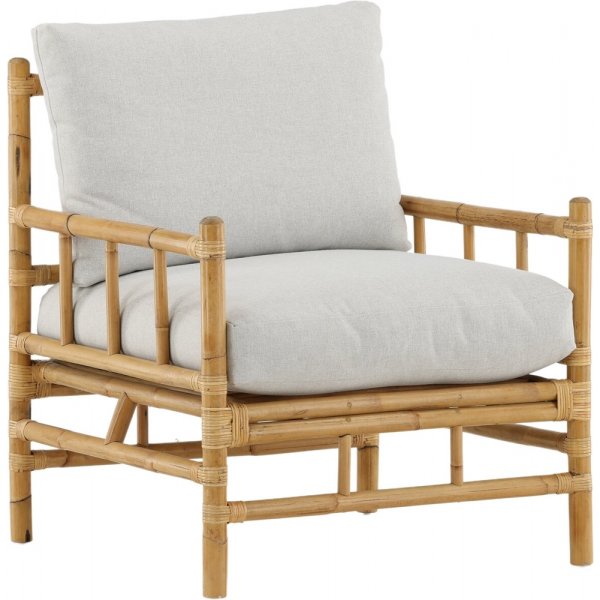 Sessel aus Rohrgeflecht - Hellgrau/Natur Sessel aus Rohrgeflecht - Hellgrau/Natur