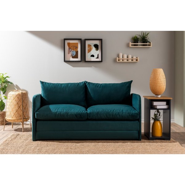 Saga 2-Sitzer-Schlafsofa XL - Petroleumgrün Saga 2-Sitzer-Schlafsofa XL - Petroleumgrün
