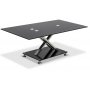 Safiren Couchtisch 120 x 65 cm - Chrom/Schwarzes Glas