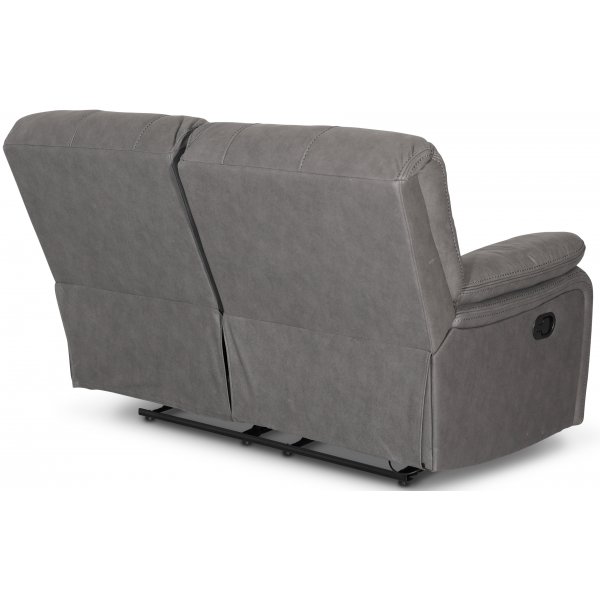 Relaxsofa 2-Sitzer grau Kinosofa + Fleckentferner fr Mbel