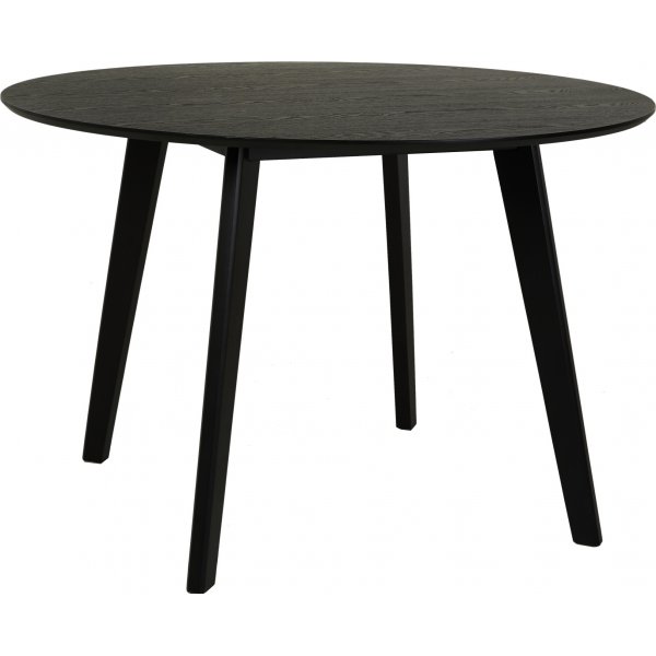 Heby runder Esstisch aus schwarz gebeizter Esche 120 cm