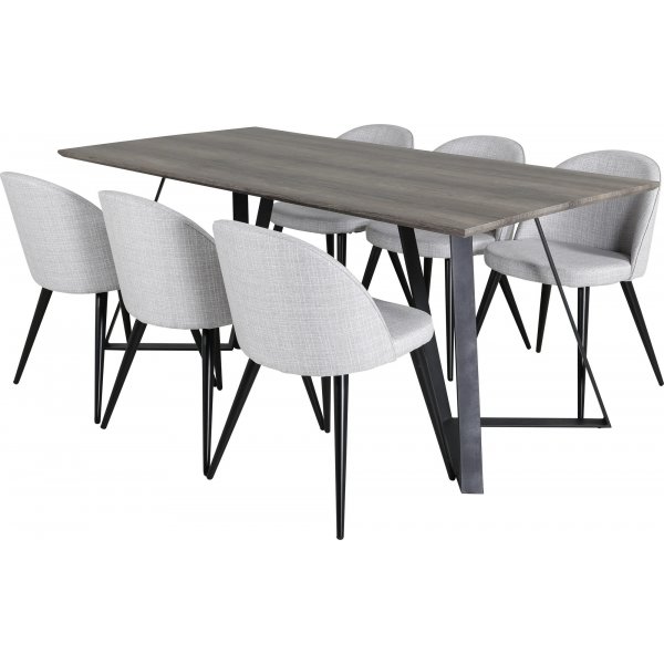 Esstisch 180x90 cm - Eiche/schwarz Esstisch 180x90 cm - Eiche/schwarz