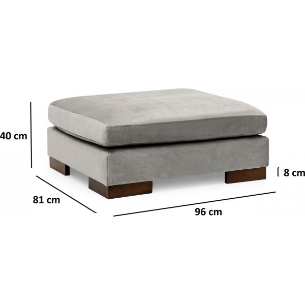 Ecksofa Tulip - Hellgrau