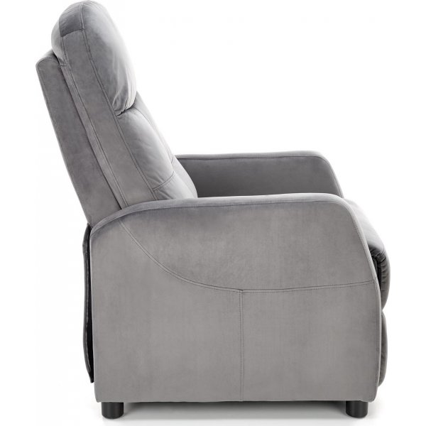 Gunvor Liegesessel aus grauem Samt Gunvor Liegesessel aus grauem Samt