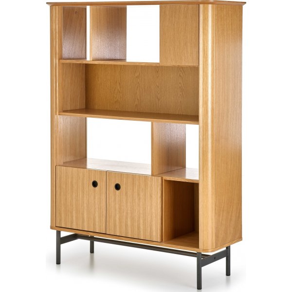 Giga B�cherregal 117 cm - Eiche/schwarz