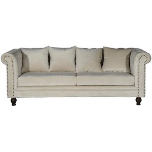 Chesterfield Churchill 3-Sitzer Sofa - Beige Samt