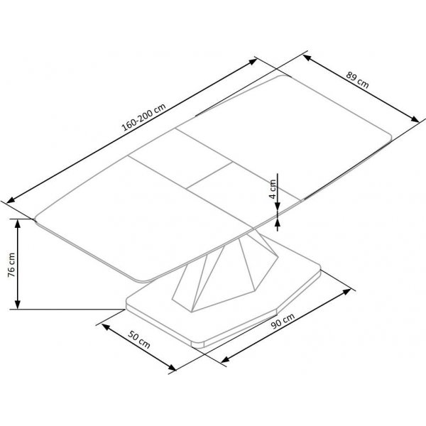 Diamond Esstisch 160-200 x 89 cm - Eiche/Schwarz Diamond Esstisch 160-200 x 89 cm - Eiche/Schwarz