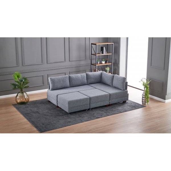 Ecksofa Fly - Grau