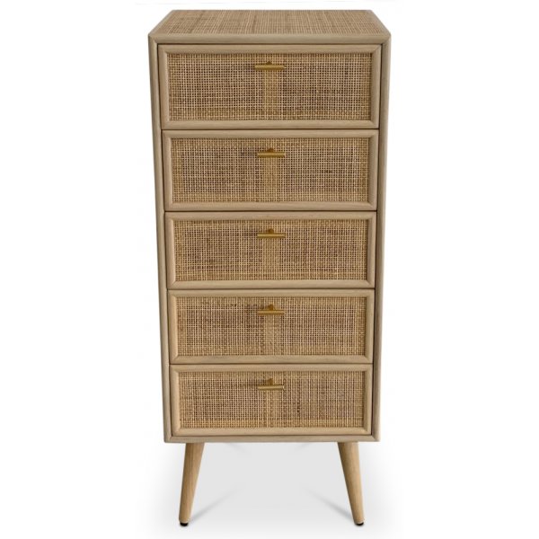 Rattankommode mit 5 Schubladen - React + Mbelfe