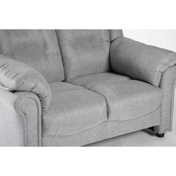 Vera 2-Sitzer-Sofa aus grauem Stoff