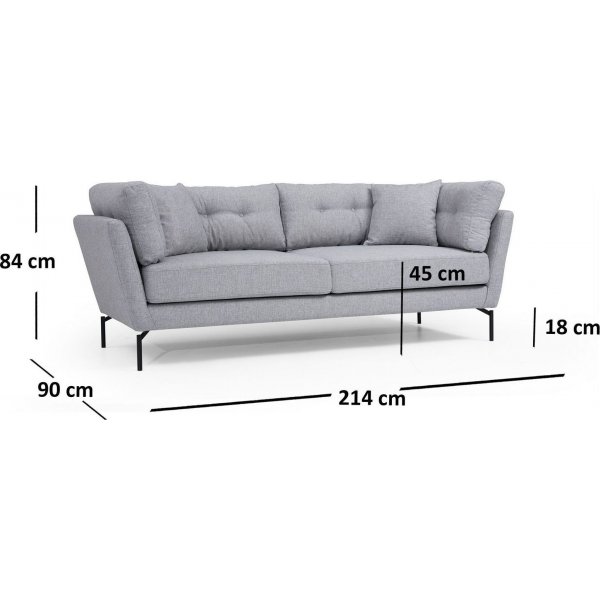 Mapa 3-Sitzer-Sofa - Grau