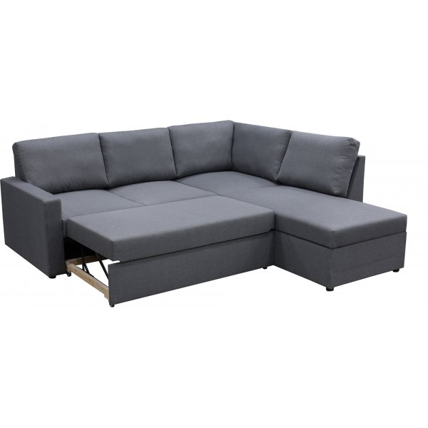 Schlafsofa Dream mit Stauraum (Ecksofa) rechts - Dark Grey