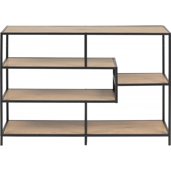 Seaford Bcherregal 114x78 cm - Eiche/schwarz