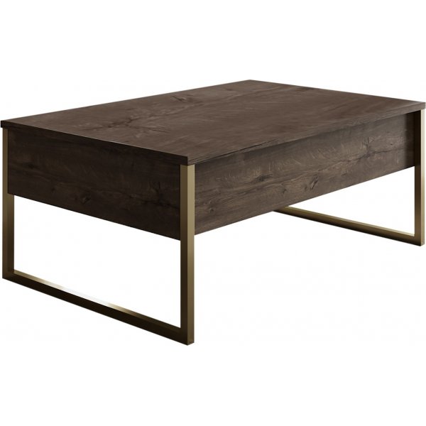 Lux Couchtisch 90 x 60 cm - Walnuss/Gold