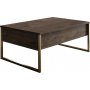 Lux Couchtisch 90 x 60 cm - Walnuss/Gold