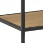 Seaford Bücherregal 135x150 cm - Eiche/schwarz