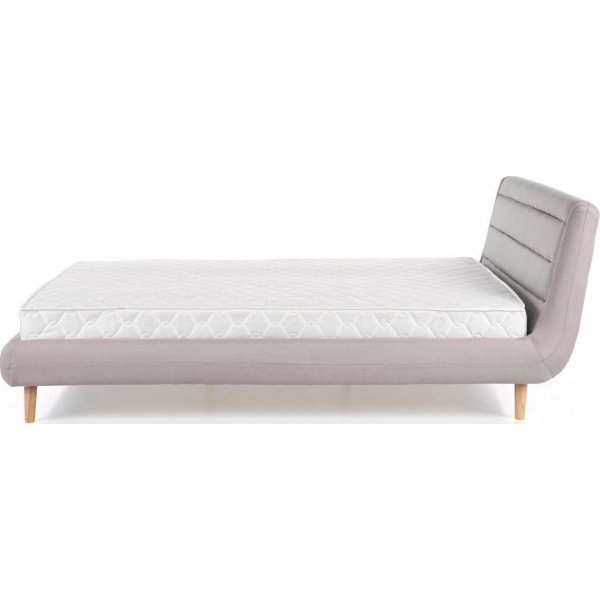 Bettgestell Bernard 140x200 cm aus grauem Stoff