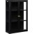 Toddy schwarzer Wandschrank mit Doppeltr H90 cm