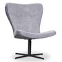 Rot gesprenkelter Designer-Sessel - Hellgrau (Samt)