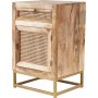 Luna Nachttisch mit Schublade und Schrank - Holz