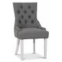 Decotique Stuhl mit antiken Nieten (Rckenhandgriff) - grau/wei