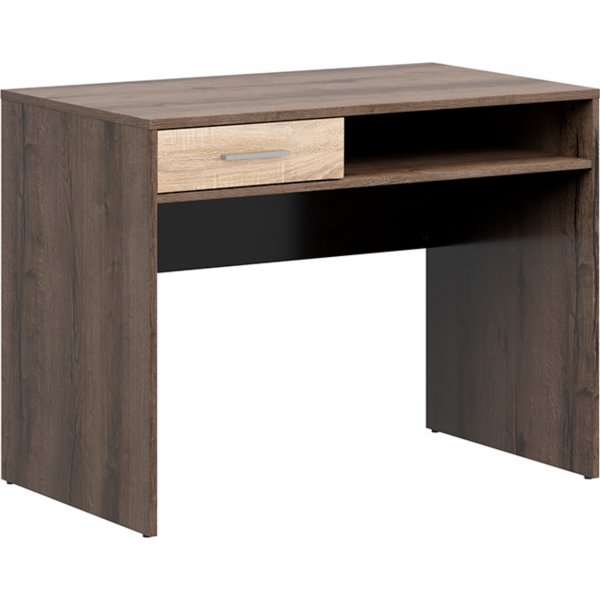 Nepo Plus Schreibtisch 100 x 59 cm - Eiche dunkel/Eiche hell