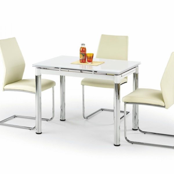 Aldona Esstisch 96-142 cm - Wei/Chrom