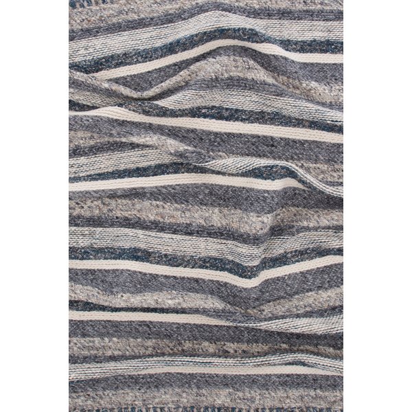 Wollteppich Teg - Marineblau/Grau Wollteppich Teg - Marineblau/Grau