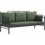 Hampus 3-Sitzer Outdoor-Sofa - Schwarz/Grn + Mbelpflegeset fr Textilien
