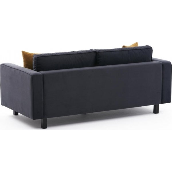 Kale 2-Sitzer-Sofa - Anthrazitfarbener Samt Kale 2-Sitzer-Sofa - Anthrazitfarbener Samt