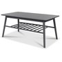 Salt grauer Couchtisch mit Ablage 110 x 60 cm