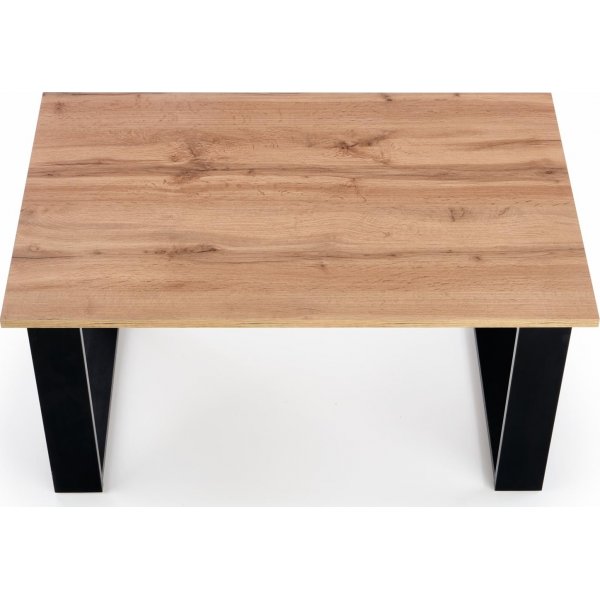 Couchtisch geschliffen 100 x 64 cm - Schwarz