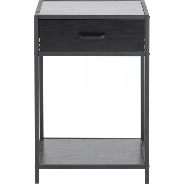 Seaford Nachttisch mit Schublade - Schwarz