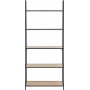 Seaford Leiterregal 77x174 cm - Eiche/schwarz