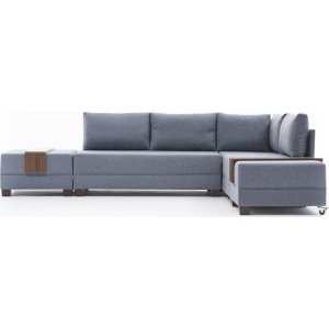 Fly Ecksofa rechts - Blau